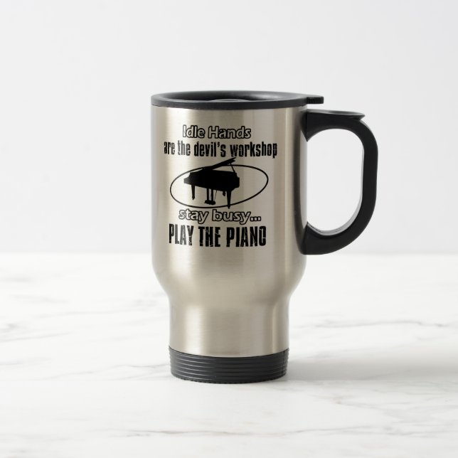 Cool Piano designs Travel Mug (Right)