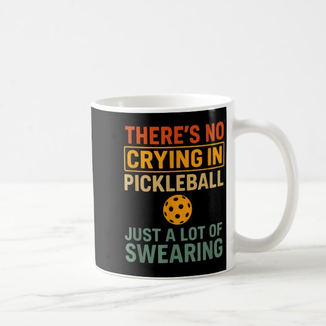 Cool pickle ball player lovers funny clothes men coffee mug (Right)