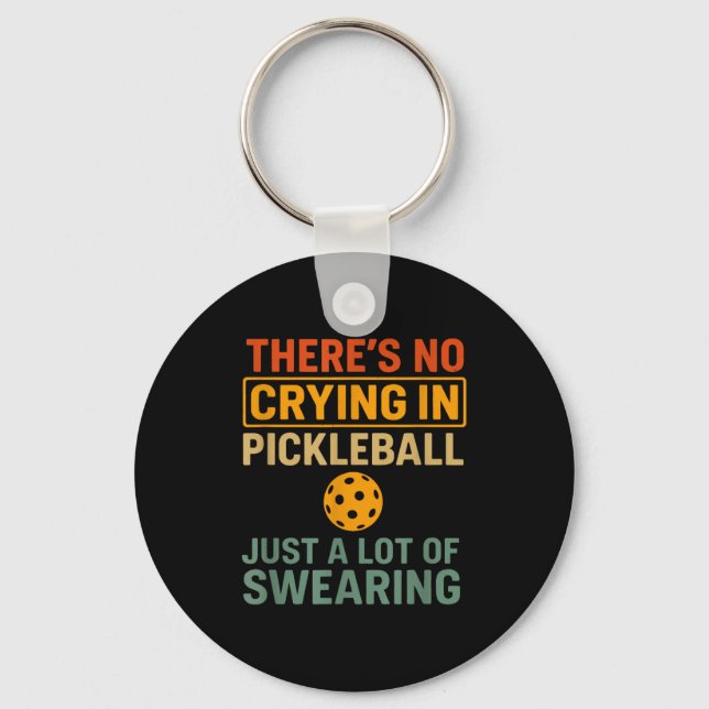 Cool pickle ball player lovers funny clothes men key ring (Front)