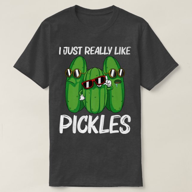 Cool Pickle Design For Men Women Pickle Food Cucum T-Shirt (Design Front)