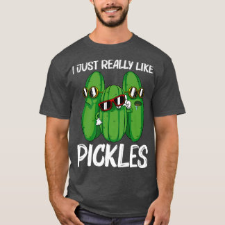Cool Pickle Design For Men Women Pickle Food Cucum T-Shirt