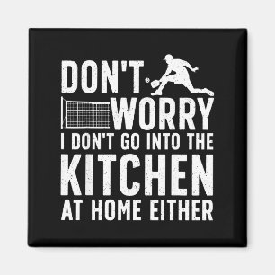 Cool pickleball art for men women kitchen pickle magnet