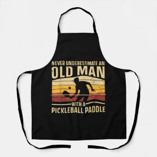 Cool Pickleball Art For Men Women Paddle Picklebal Apron