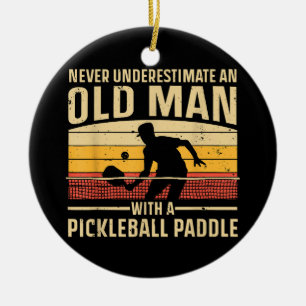 Cool Pickleball Art For Men Women Paddle Picklebal Ceramic Ornament