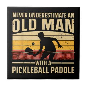 Cool Pickleball Art For Men Women Paddle Picklebal Ceramic Tile