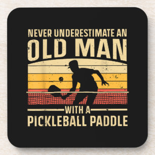 Cool Pickleball Art For Men Women Paddle Picklebal Coaster