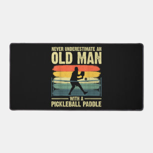 Cool Pickleball Design For Men Grandpa Pickleball  Desk Mat