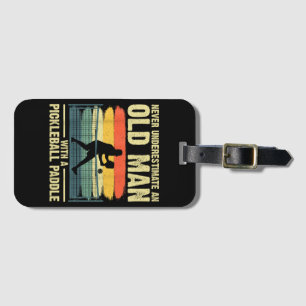 Cool Pickleball Design For Men Grandpa Pickleball Luggage Tag