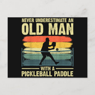Cool Pickleball Design For Men Grandpa Pickleball Postcard