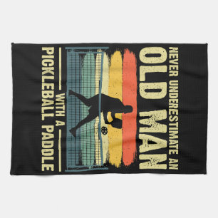 Cool Pickleball Design For Men Grandpa Pickleball  Tea Towel