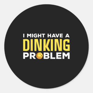 Cool pickleball design for men women dink classic round sticker