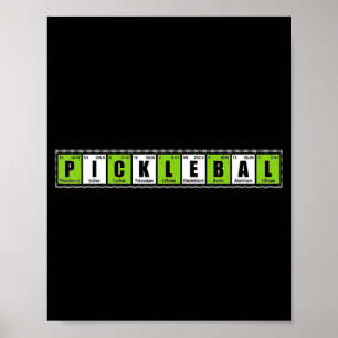 Cool pickleball essentail elements funny meme humo poster