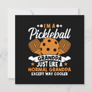 Cool Pickleball Grandpa Player Invitation