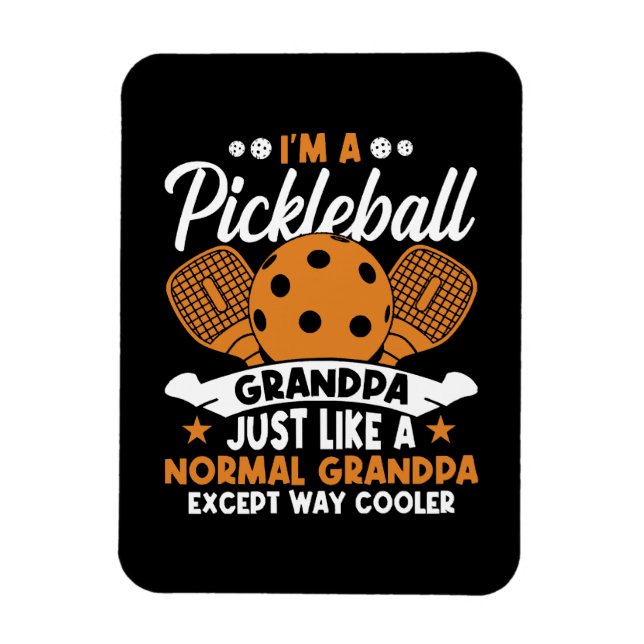 Cool Pickleball Grandpa Player Magnet (Vertical)