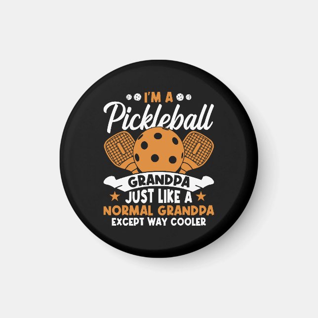 Cool Pickleball Grandpa Player Magnet (Front)