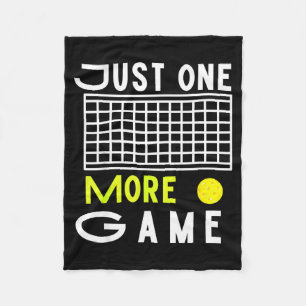 Cool pickleball net one more game for men women fleece blanket