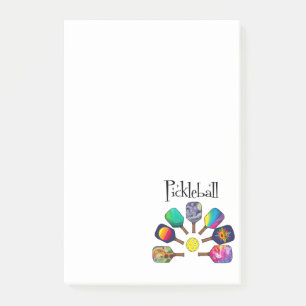 Cool Pickleball Paddle Sports Rainbow Post-it Notes