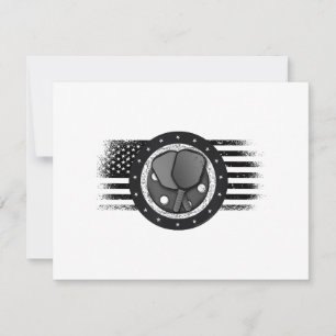 Cool Pickleball Sport USA Grunge Flag - Pickleball