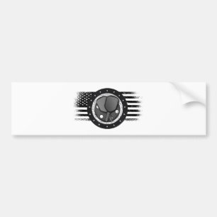 Cool Pickleball Sport USA Grunge Flag - Pickleball Bumper Sticker