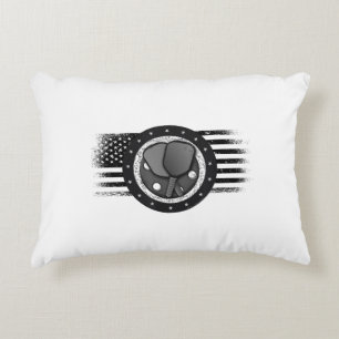 Cool Pickleball Sport USA Grunge Flag - Pickleball Decorative Cushion