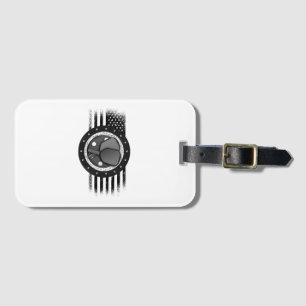 Cool Pickleball Sport USA Grunge Flag - Pickleball Luggage Tag
