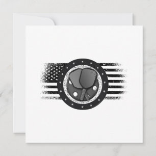 Cool Pickleball Sport USA Grunge Flag - Pickleball Save The Date