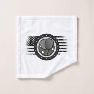 Cool Pickleball Sport USA Grunge Flag - Pickleball Wash Cloth