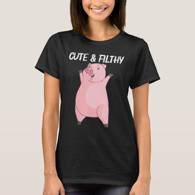 Cool Pig For Men Women Swine Boar Piggy Farm Anima T-Shirt (Front)