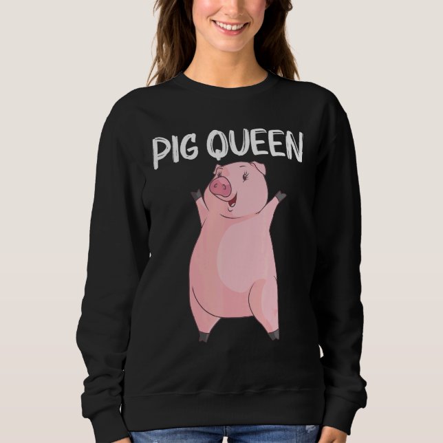 Cool Pig For Women Mum Swine Boar Piggy Farm Anima Sweatshirt (Front)