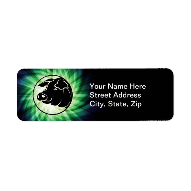 Cool Pig Head Return Address Label (Front)