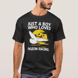Cool Pigeon Racing For Boys Kids Homing Pigeon Rac T-Shirt