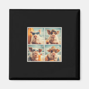 Cool Pigs With Sungles Farm Animal Vacation Beach Magnet