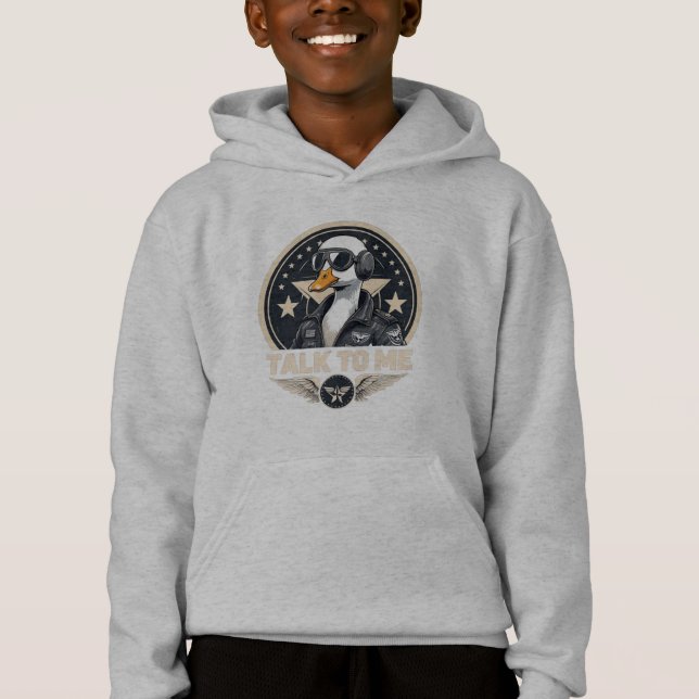 Cool Pilot Goose in Aviator Jacket | Military  (Front)