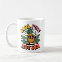 Cool Pine Hot Sun Retro Pineapple Summer Vibes