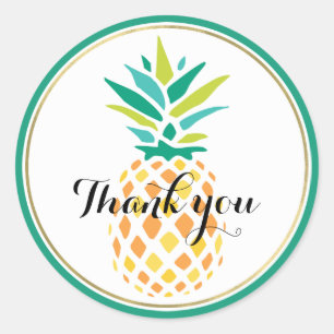 Cool Pineapple Classic Round Sticker