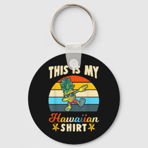 Cool Pineapple Dabbing Hawaiian Beach This Is My H Key Ring