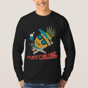 Cool Pineapple Fruit Chilling Funny Kawaii Summer T-Shirt