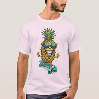 cool pineapple skateboarding T-Shirt