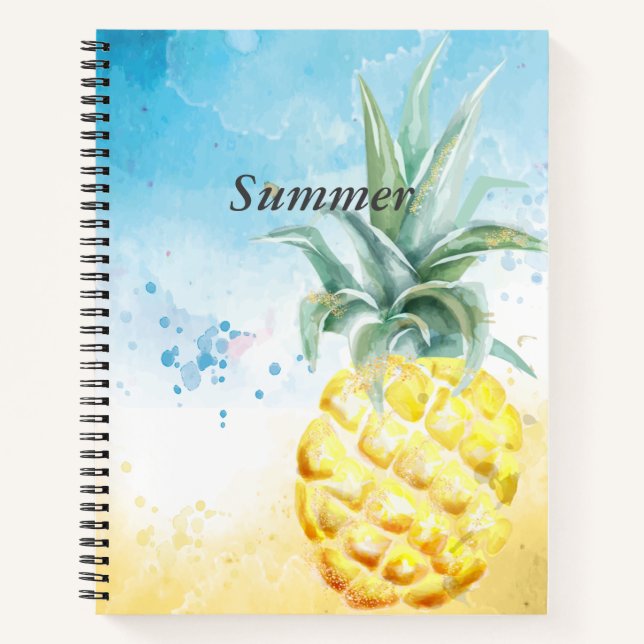 Cool Pineapple Summer  Notebook (Front)