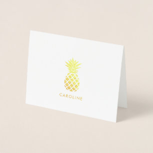 Cool Pineapple Thank You Foil Card