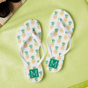 Cool Pineapples Monogrammed Thongs