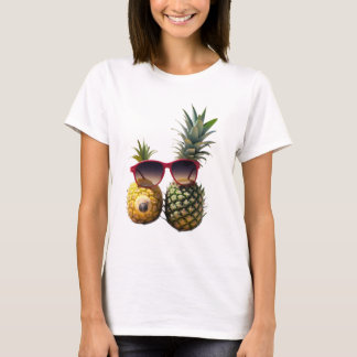 Cool Pineapples with Sunglasses – Fun Summer Vibes T-Shirt