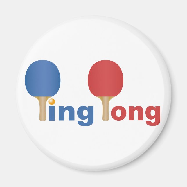 Cool Ping Pong Emblem Magnet (Front)