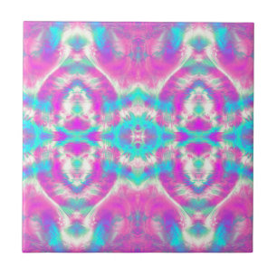 COOL Pink and Blue Pattern Tile