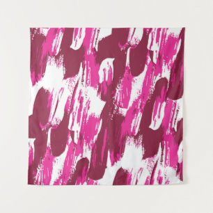 Cool pink brush stroke modern seamless pattern tapestry