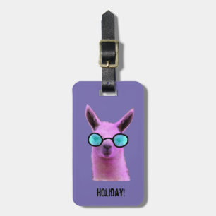 Cool Pink Llama! Custom Luggage Tag