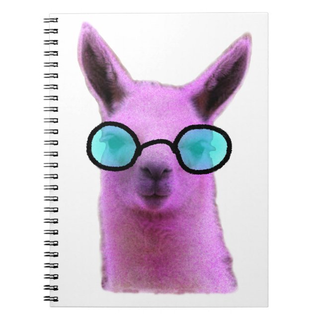 Cool Pink Llama! Notebook (Front)