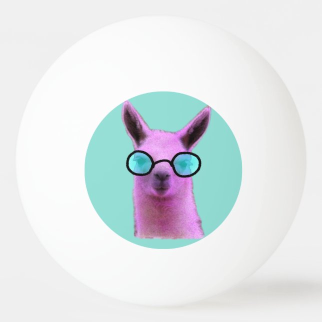 Cool Pink Llama! Ping Pong Balls (Front)