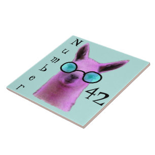 Cool Pink Llama! Tile Number