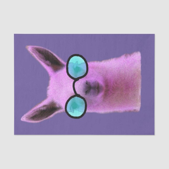 Cool Pink Llama! Tissue Paper (Front)